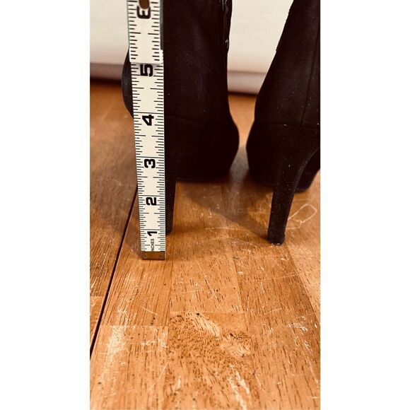 Rockport Black Suede Side Zip Heeled ANkle Boots Size 6 - Picture 6 of 10